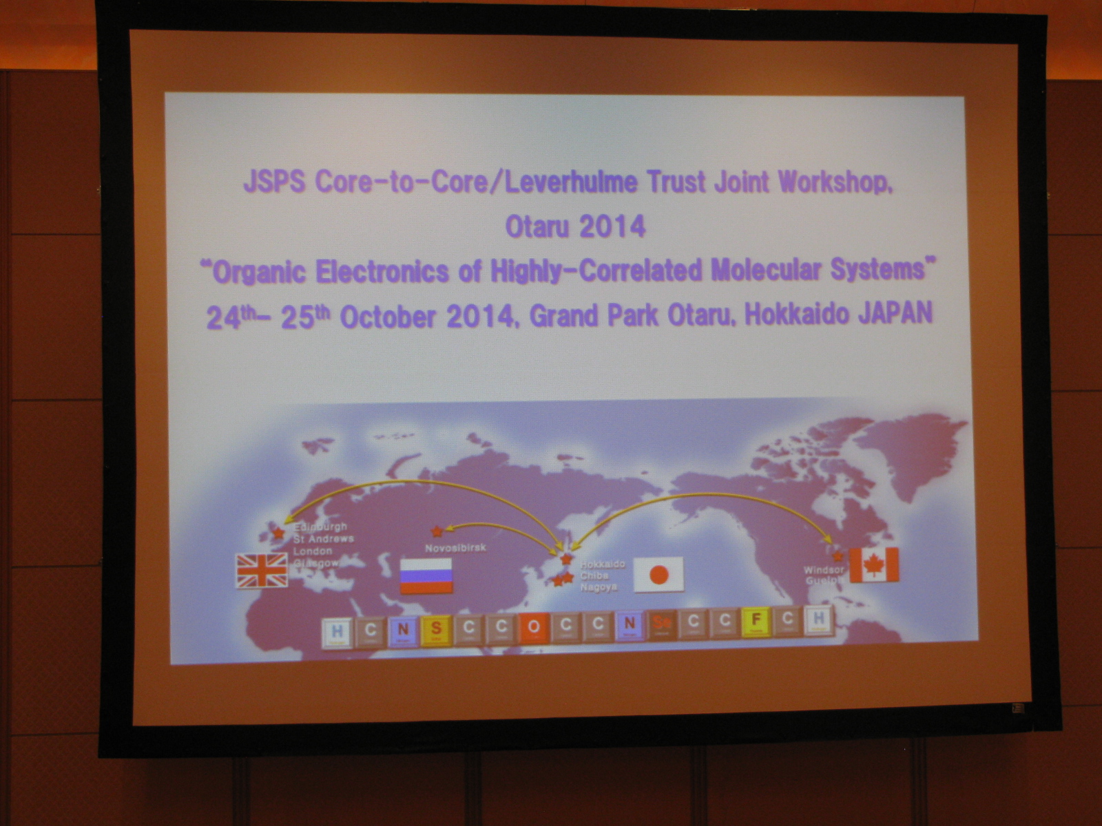 JSPS CtC/Leverhulme Trust Joint Workshop, Otaru 2014